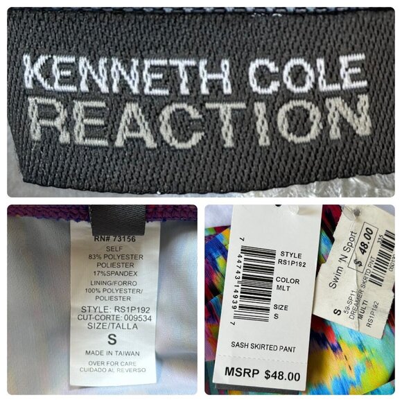 Kenneth Cole Reaction Swim 'N Sport 2 Piece Bikini Dreamer Multi Color S - Picture 8 of 8